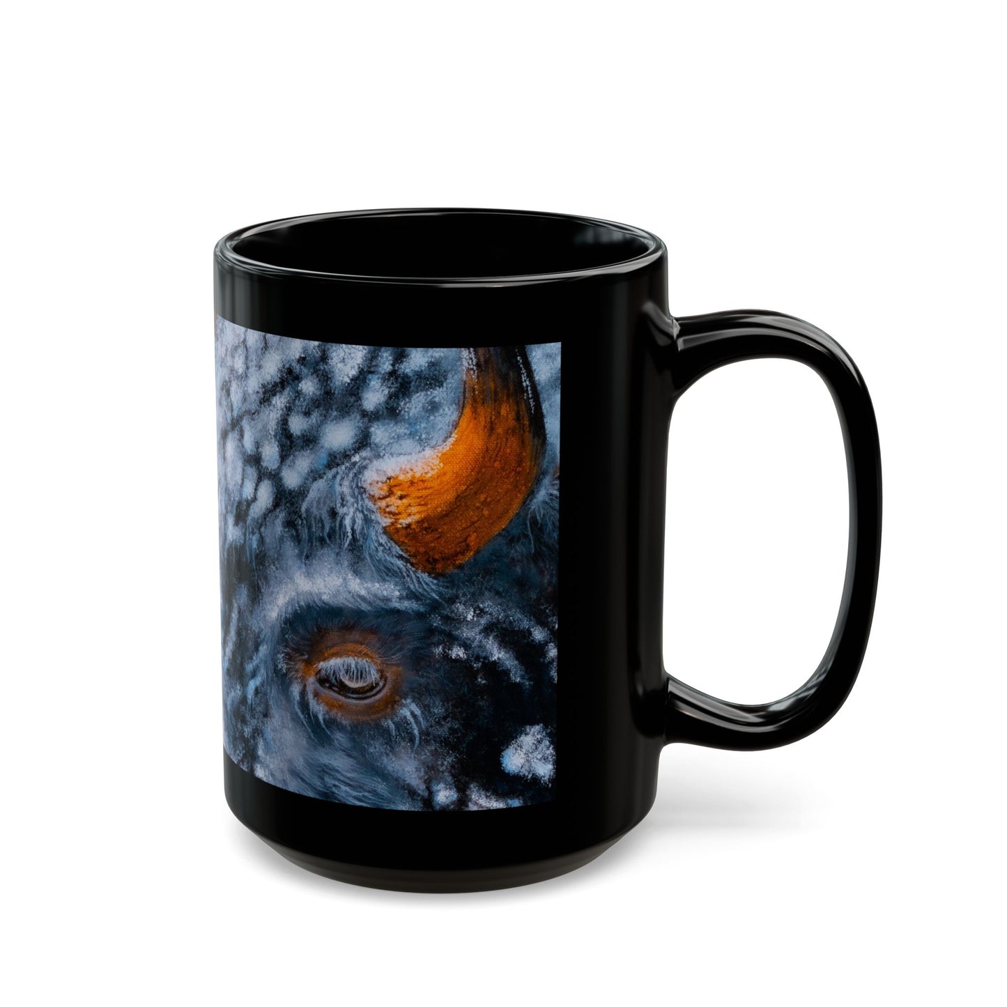 Storm Bison, Artistic Black Mug