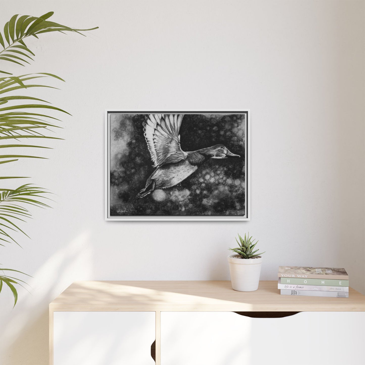 Flare, Framed Duck Canvas Art