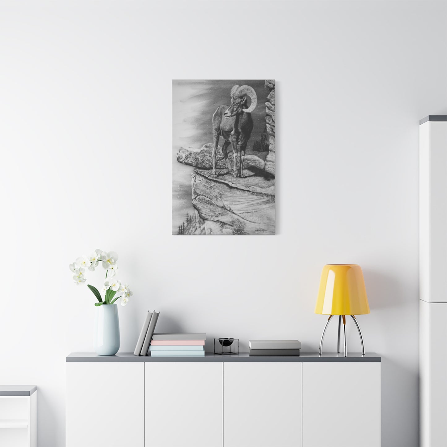 Legendary, Bighorn Sheep Stretched Canvas Wall Art