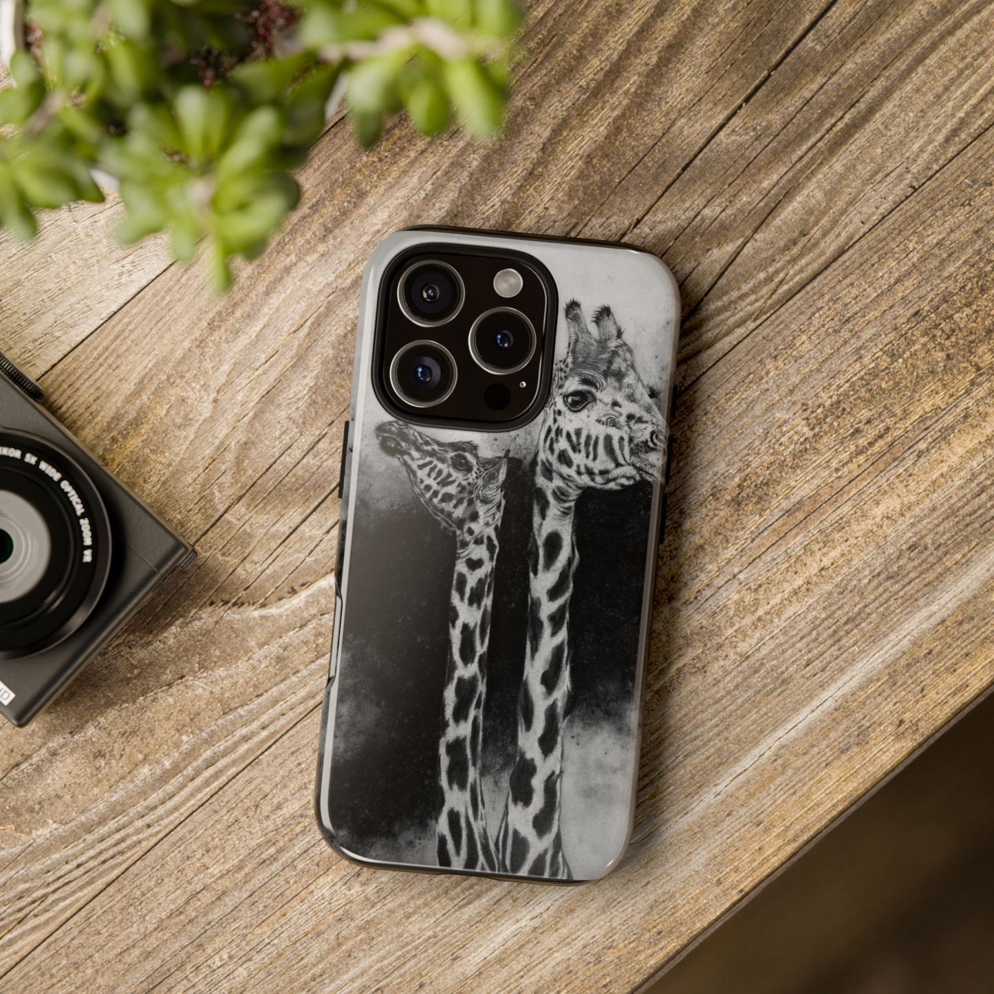 Grace in the Grassland, Giraffe Tough Phone Cases