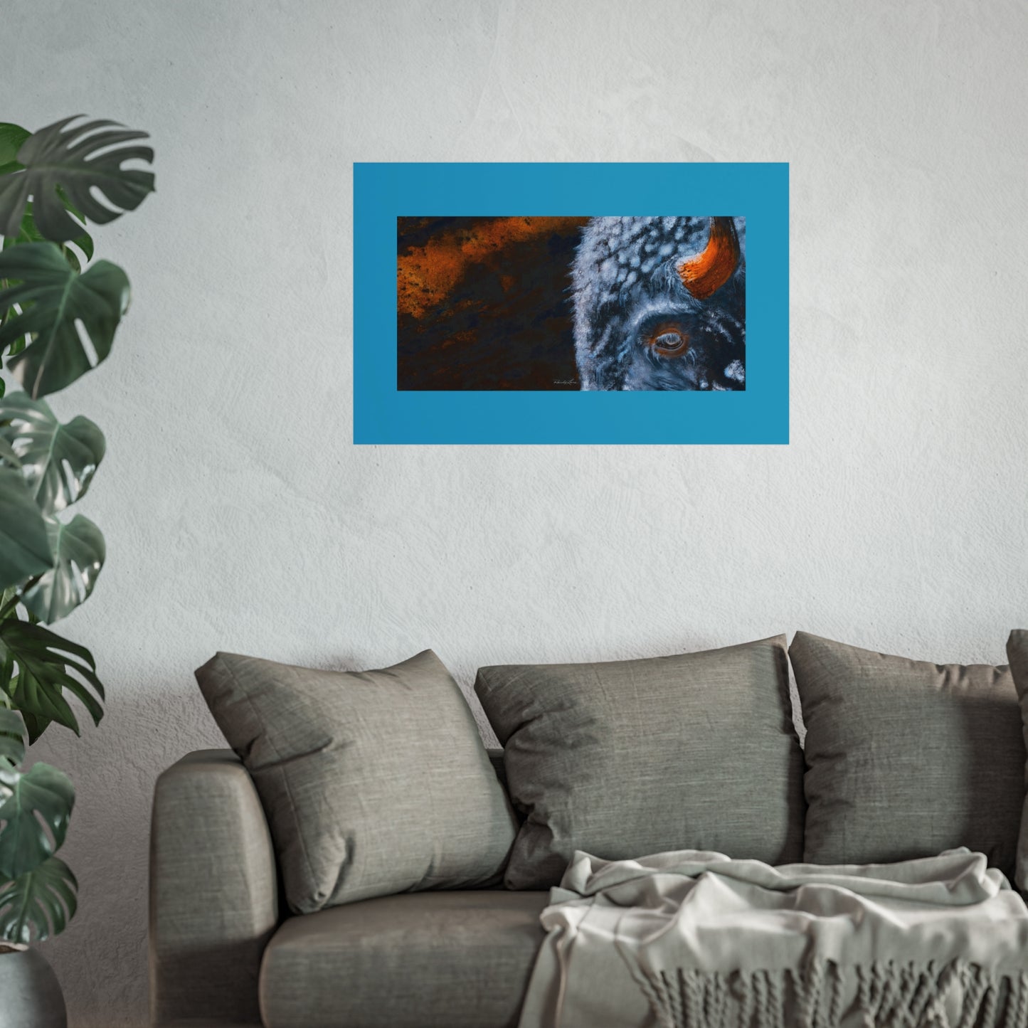 Storm Bison, Fine Art Print