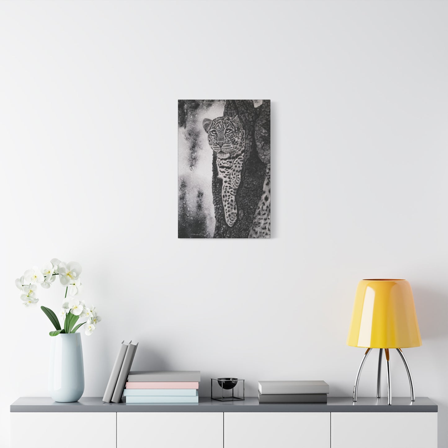 Tree Hugger, Leopard Wall Art Canvas Print