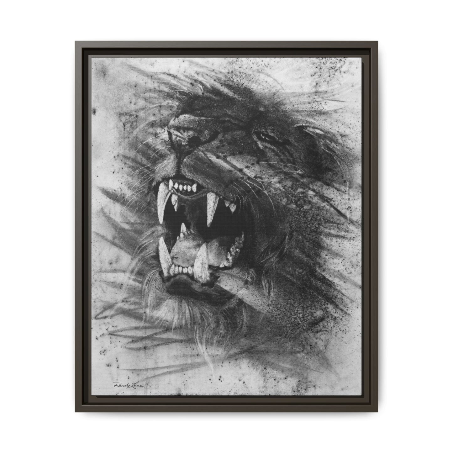 Let the Lion Roar, Framed Canvas Lion Art