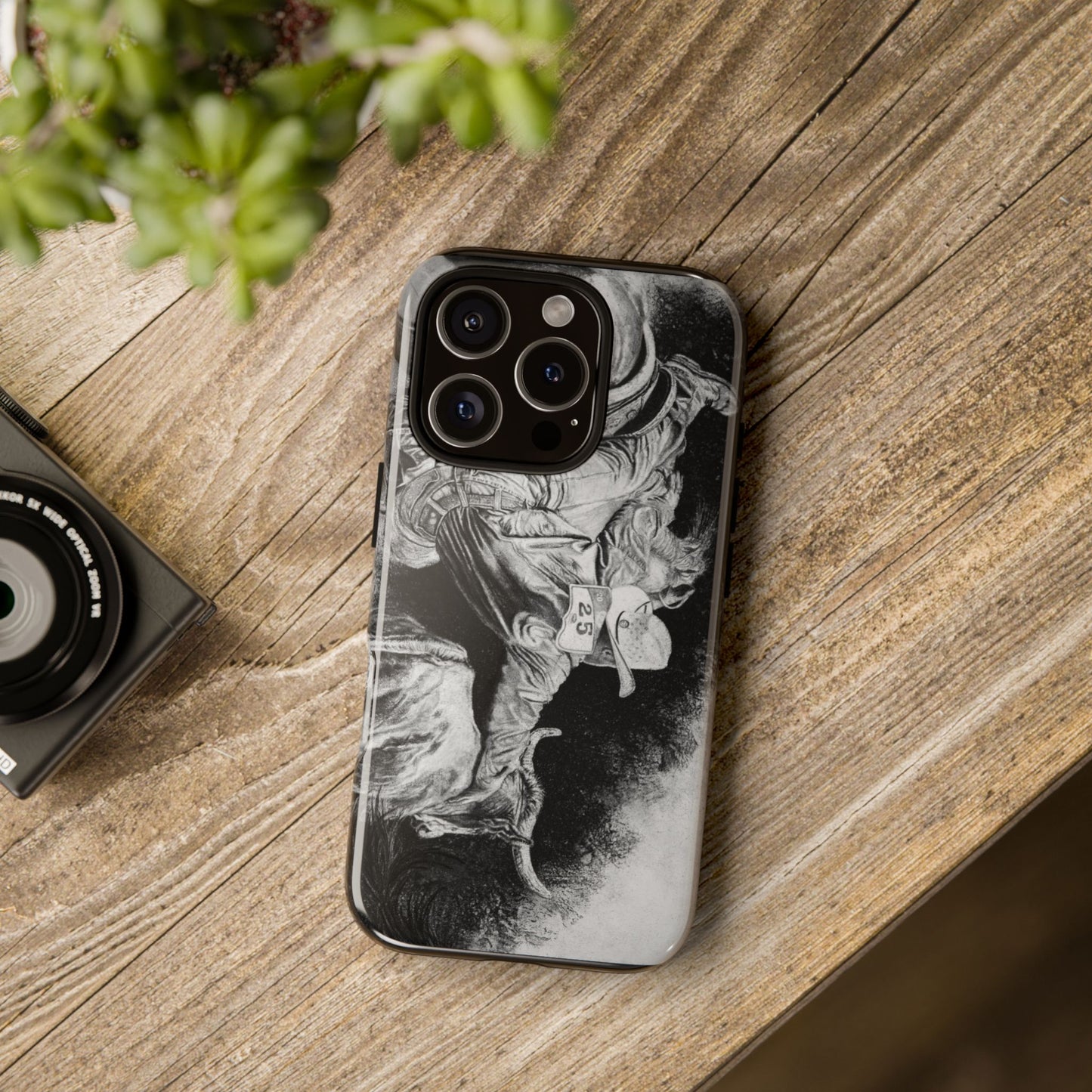 Contact. Cowboy Bulldogger Rodeo Art Phone Case - Tough Cases