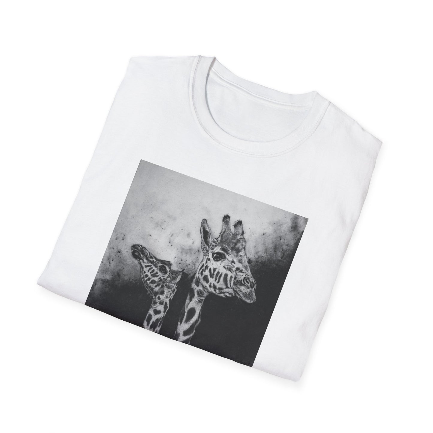 Grace in the Grassland, Giraffe Unisex Softstyle T-Shirt