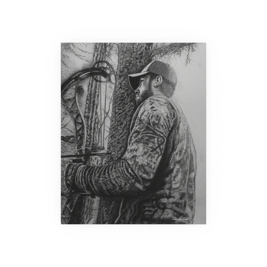 The Grind, Bowhunter in Tree stand Fine Art Print, Archival/Satin Print
