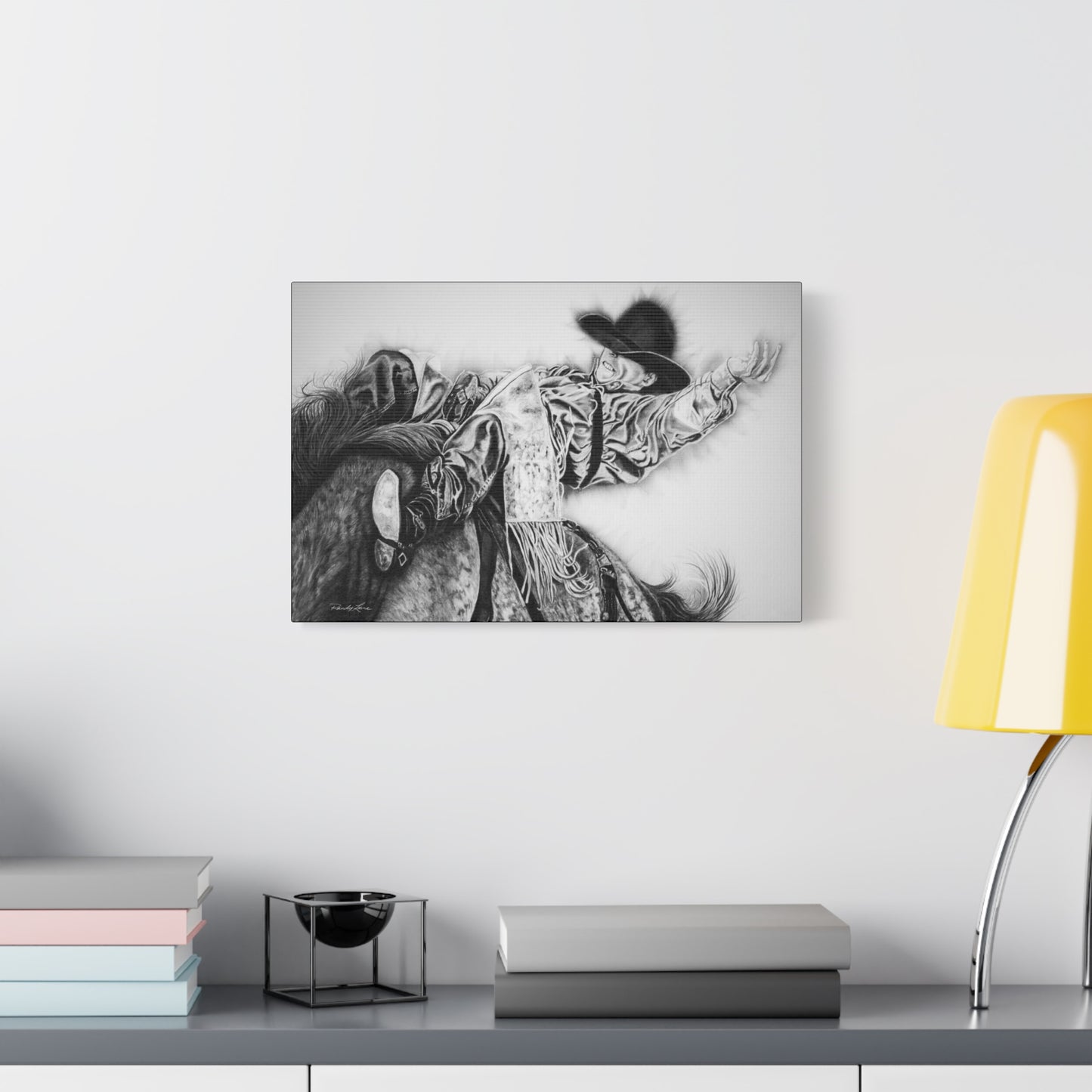 Go Time. Stretched Matte Canvas Rodeo Art