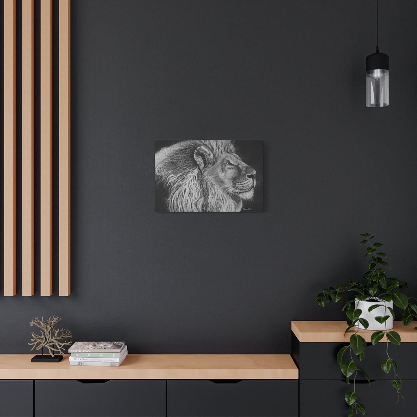 King of Cool, Majestic Lion Canvas Art