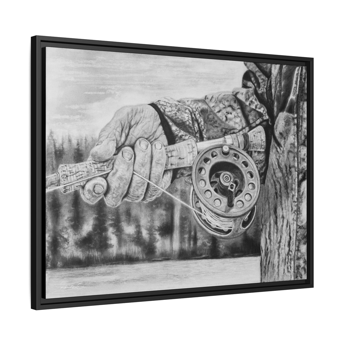 Therapy, Framed Canvas Fishing Fine Art Print