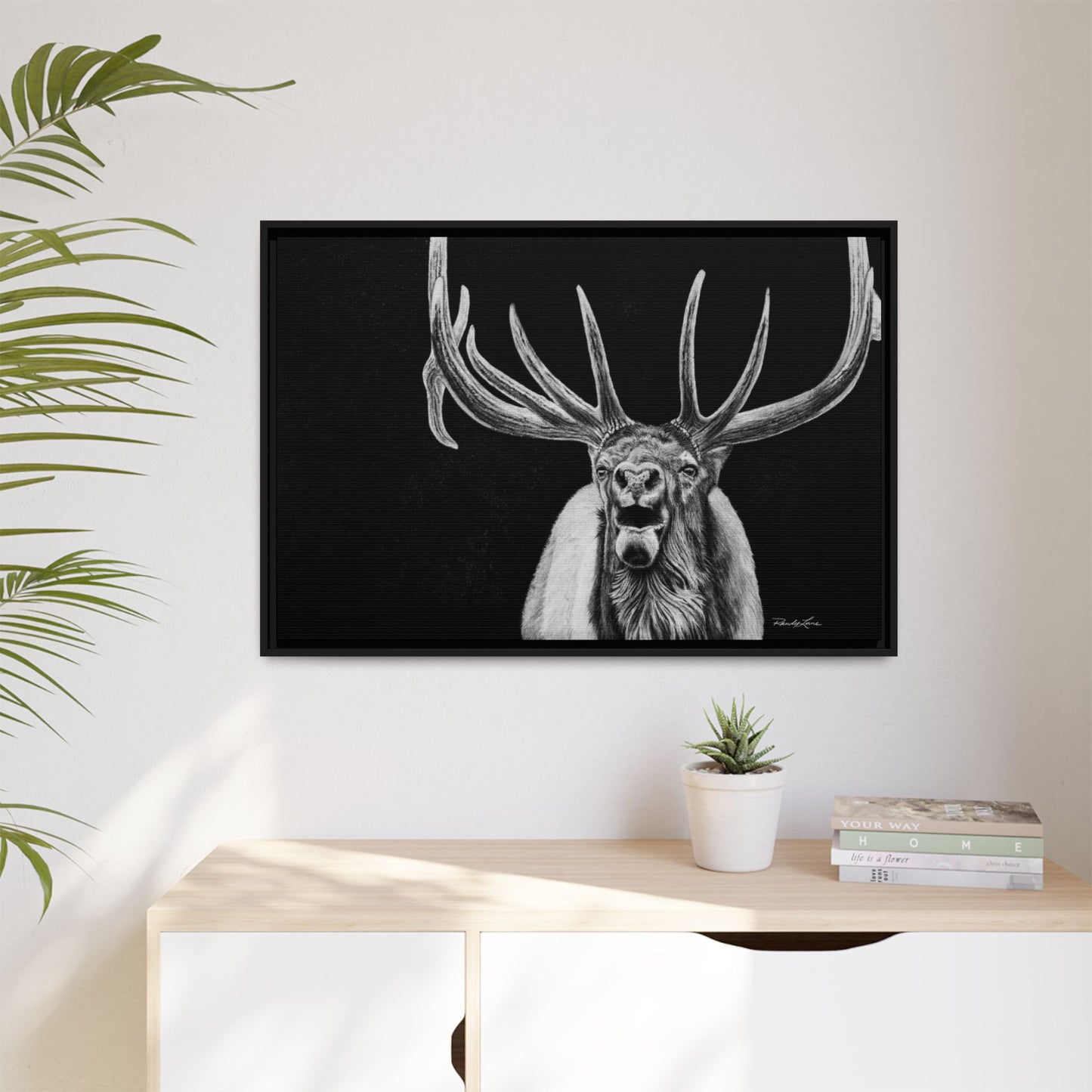 Heavy is the Crown, Elk Matte Canvas Print, Framed (Multi-color)