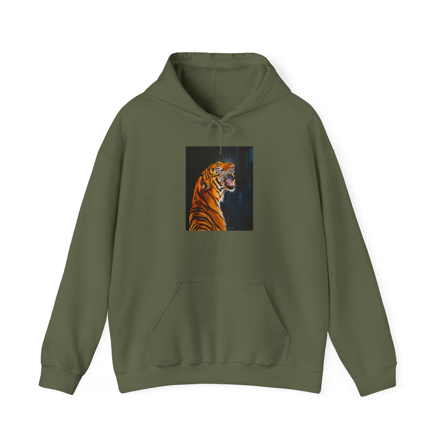 Beautifully Bold, Roaring Tiger-Themed Unisex Heavy Blend™ Hooded Sweatshirt