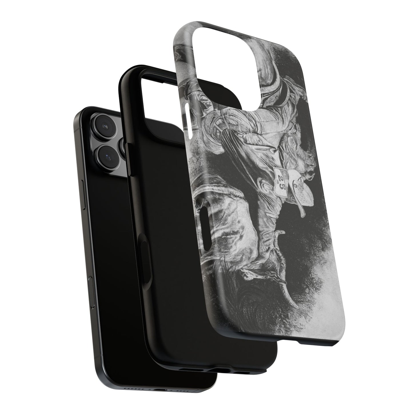 Contact. Cowboy Bulldogger Rodeo Art Phone Case - Tough Cases
