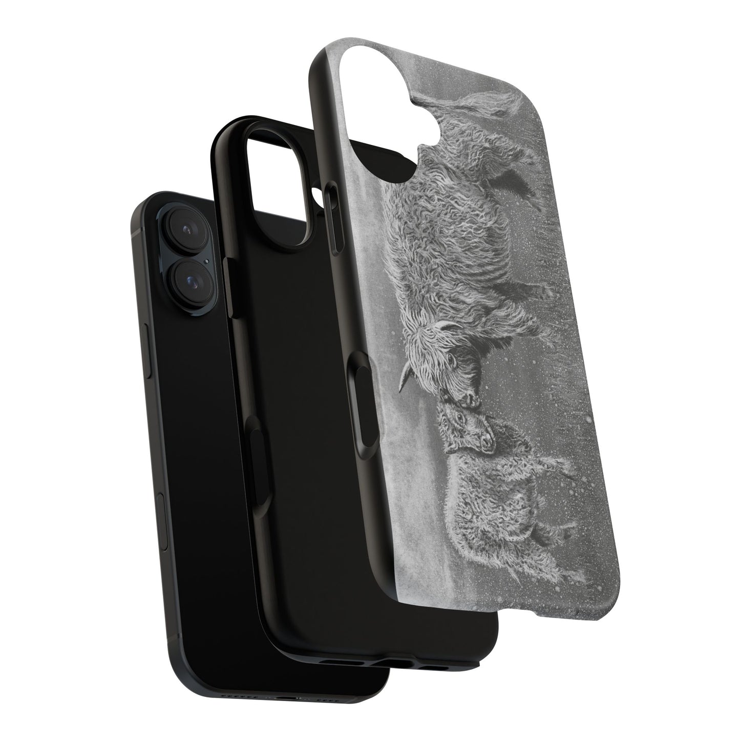Highland Love, Highland Cow theme Phone Case, Tough Cases