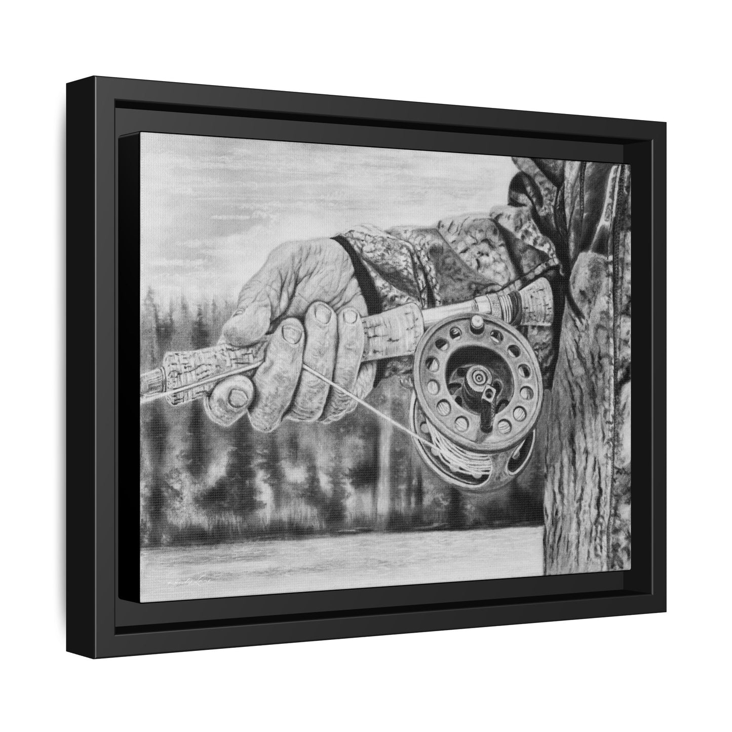 Therapy, Framed Canvas Fishing Fine Art Print
