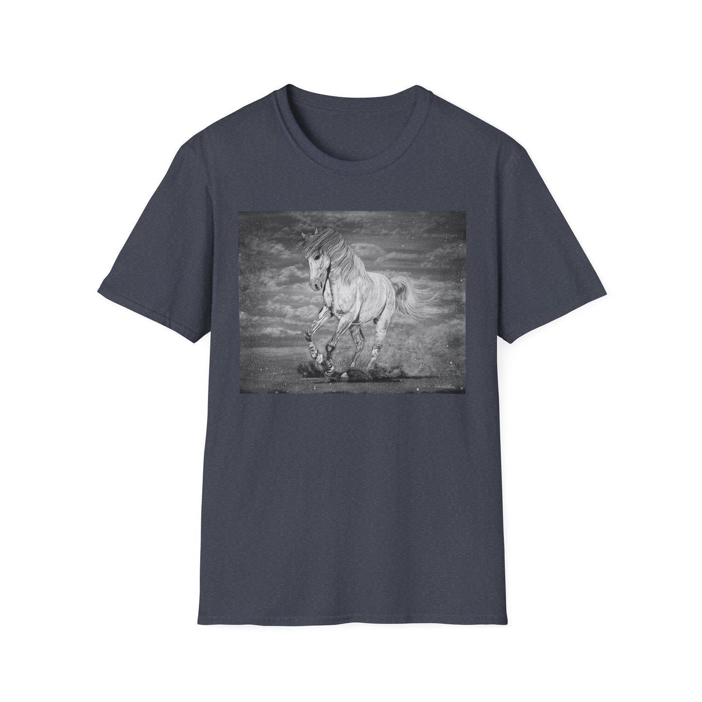 Equine Elegance. Prancing Horse Graphic T-Shirt