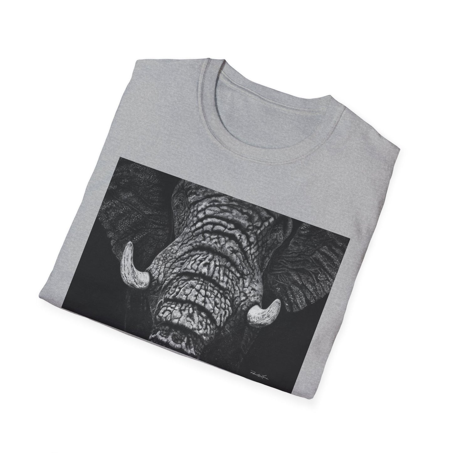 Ebony and Ivory, Elephant Graphic Unisex Softstyle T-Shirt