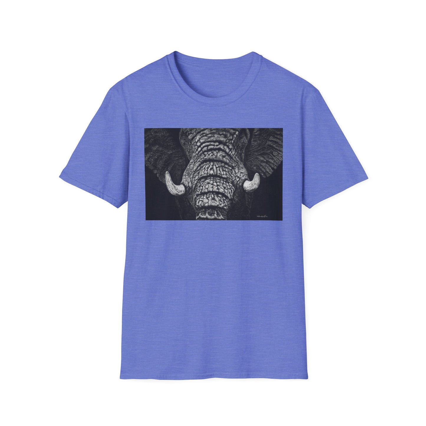 Ebony and Ivory, Elephant Graphic Unisex Softstyle T-Shirt