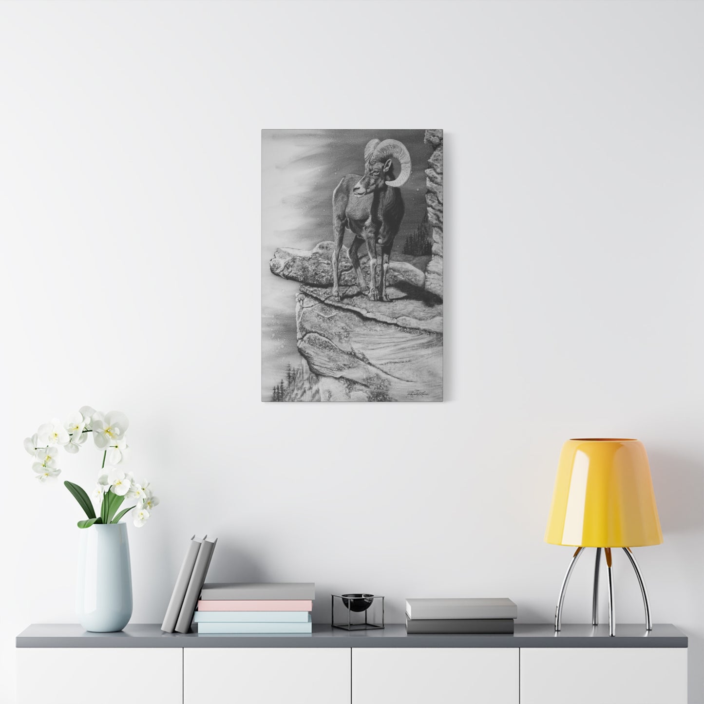Legendary, Bighorn Sheep Stretched Canvas Wall Art