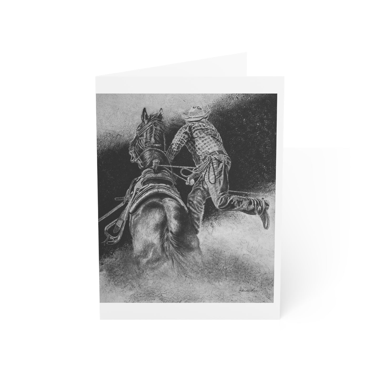 The Dismount. Steer Roper Greeting Cards Pack (1, 10, 30, 50 pcs)