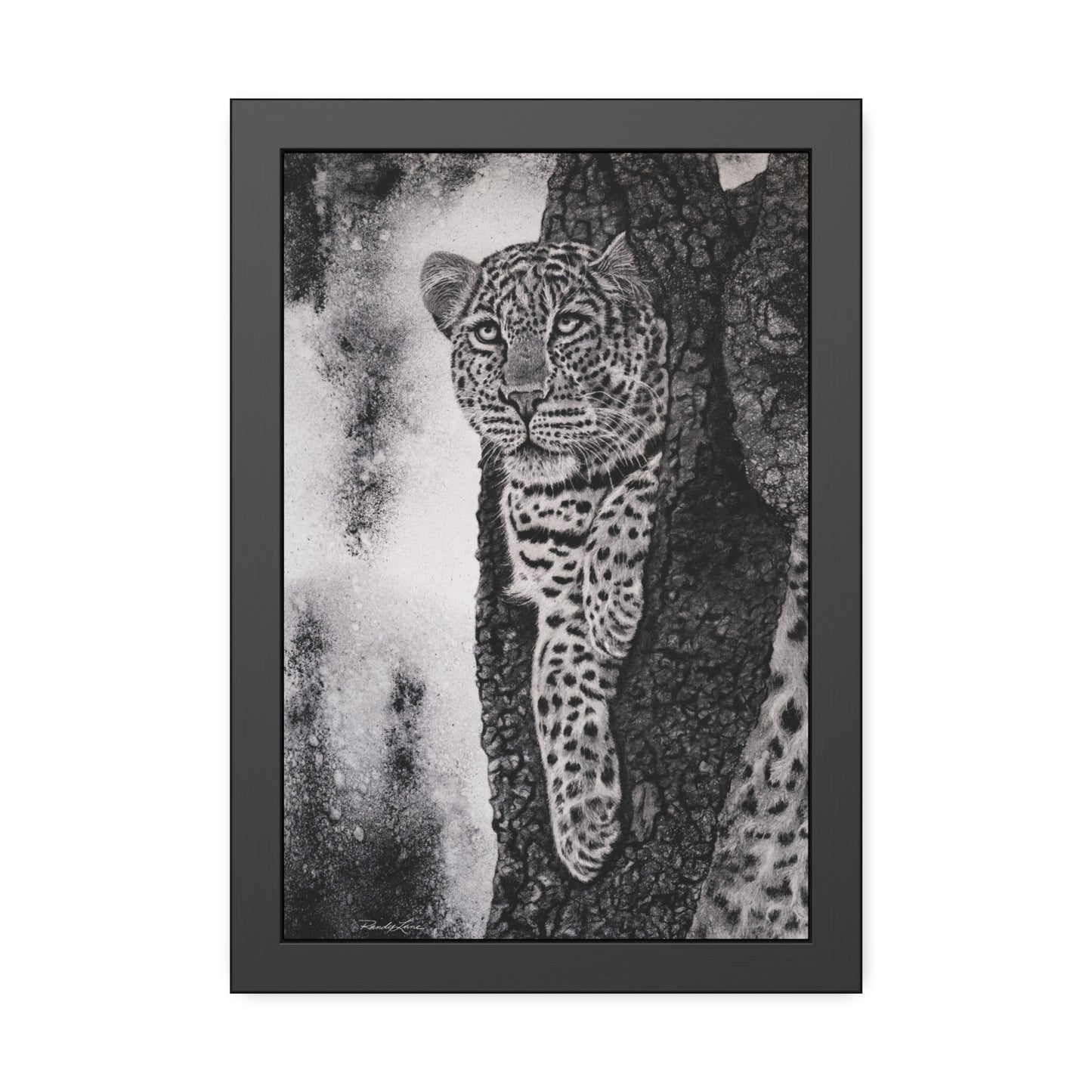 Tree Hugger,  Leopard Framed Fine Art Print