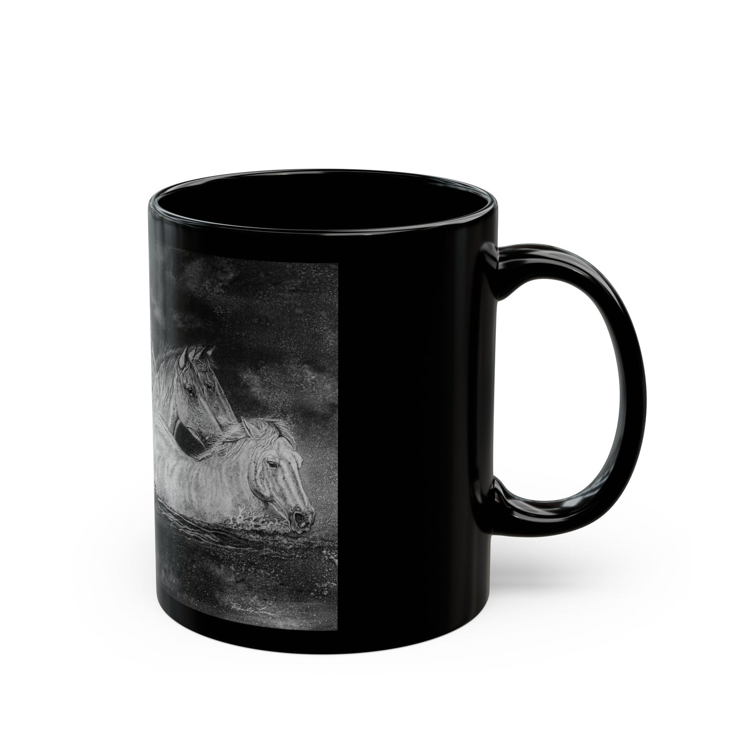 Night Swim, Black Mug