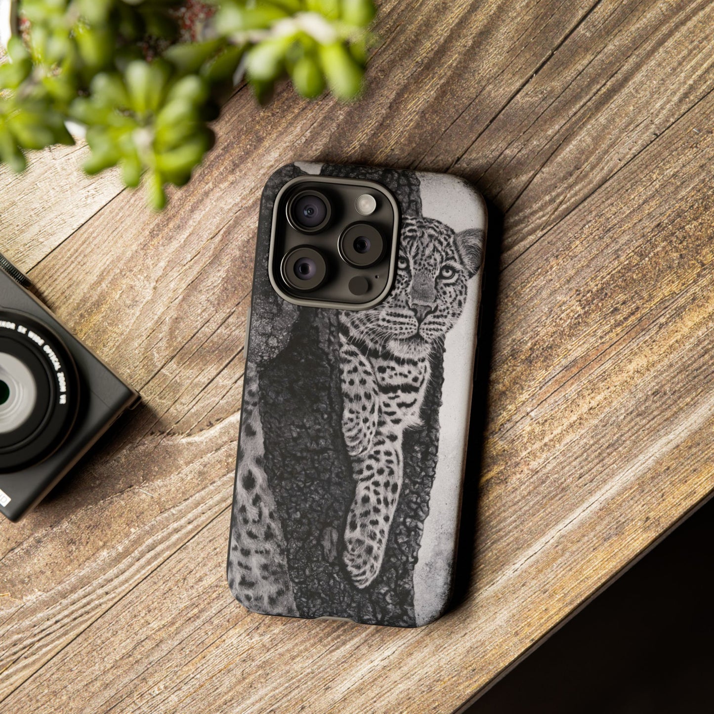 Tree Hugger, Leopard Phone Case