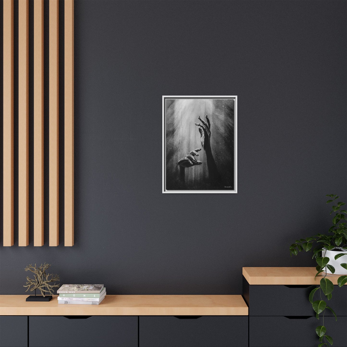 Divine Dance. Framed Stretched Matte Canvas Art Print