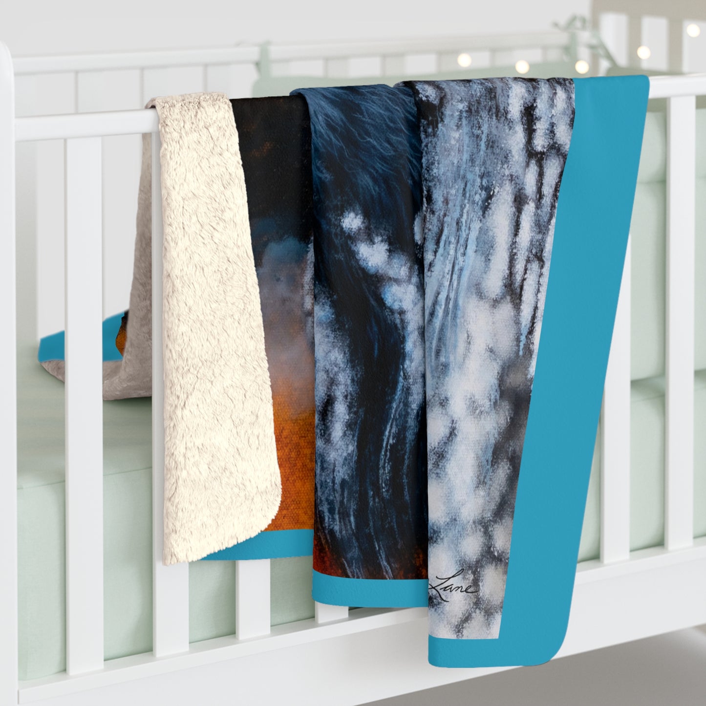 Storm Bison, Bison Theme Cozy Sherpa Fleece Blanket