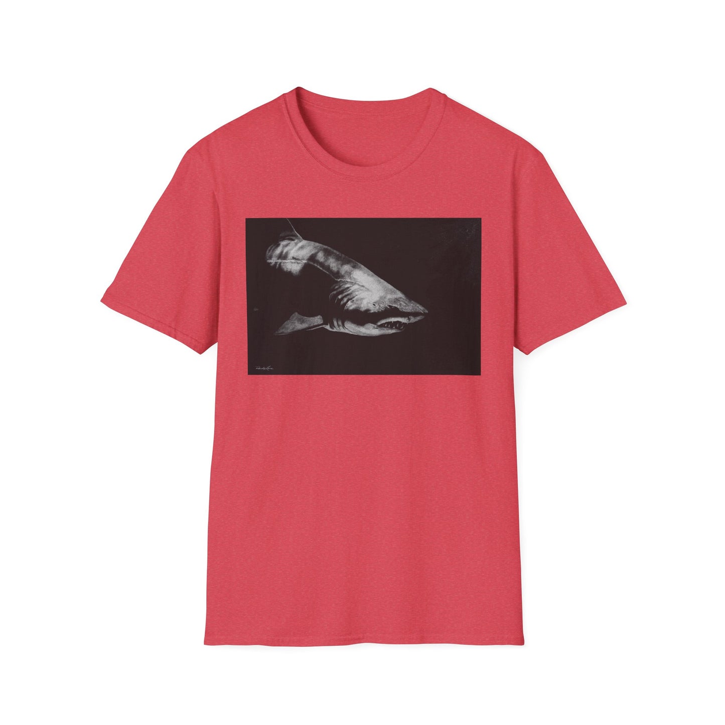 Below, Shark theme Unisex Soft T-Shirt