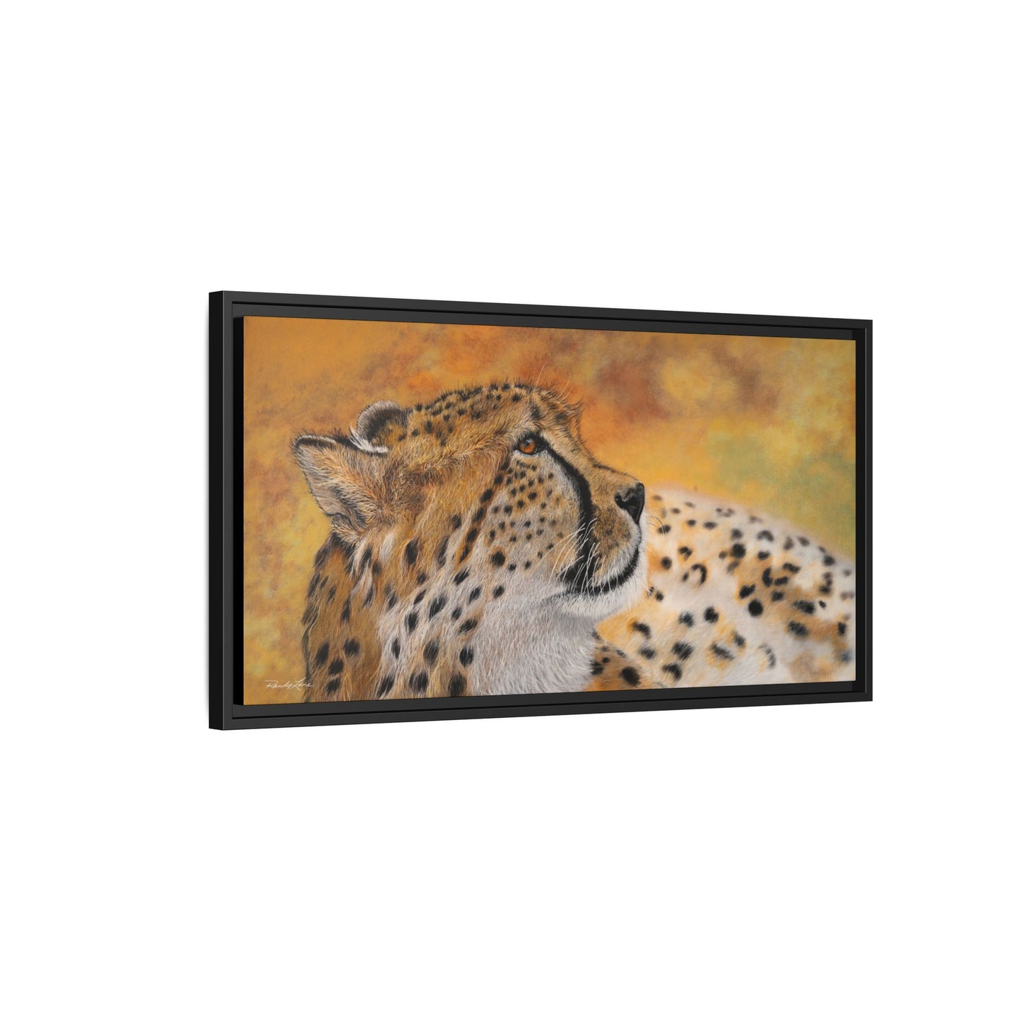 Cheetah Chill, Framed Cheetah Canvas Art