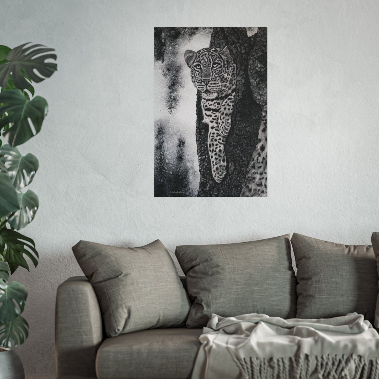 Tree Hugger, Leopard Fine Art Print