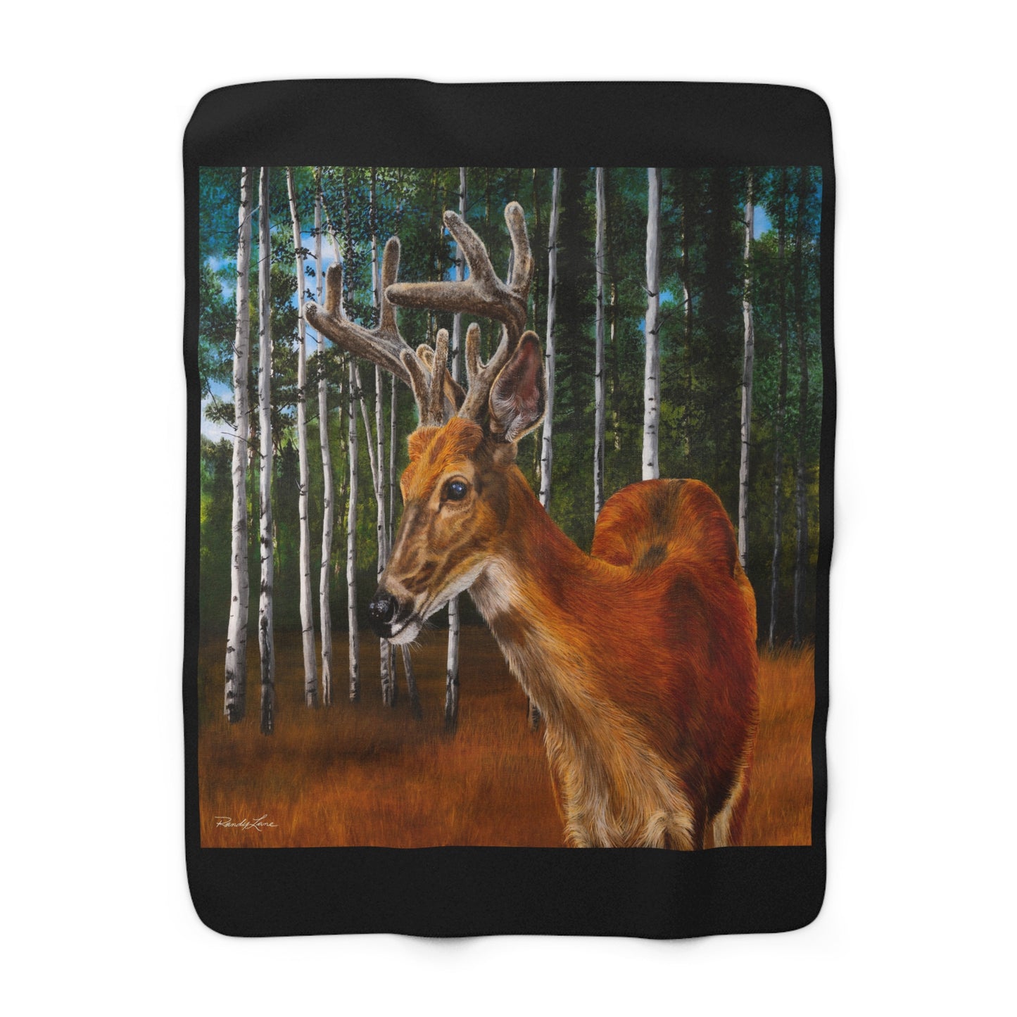 Velvet Crush, Deer Cozy Wildlife Sherpa Fleece Blanket