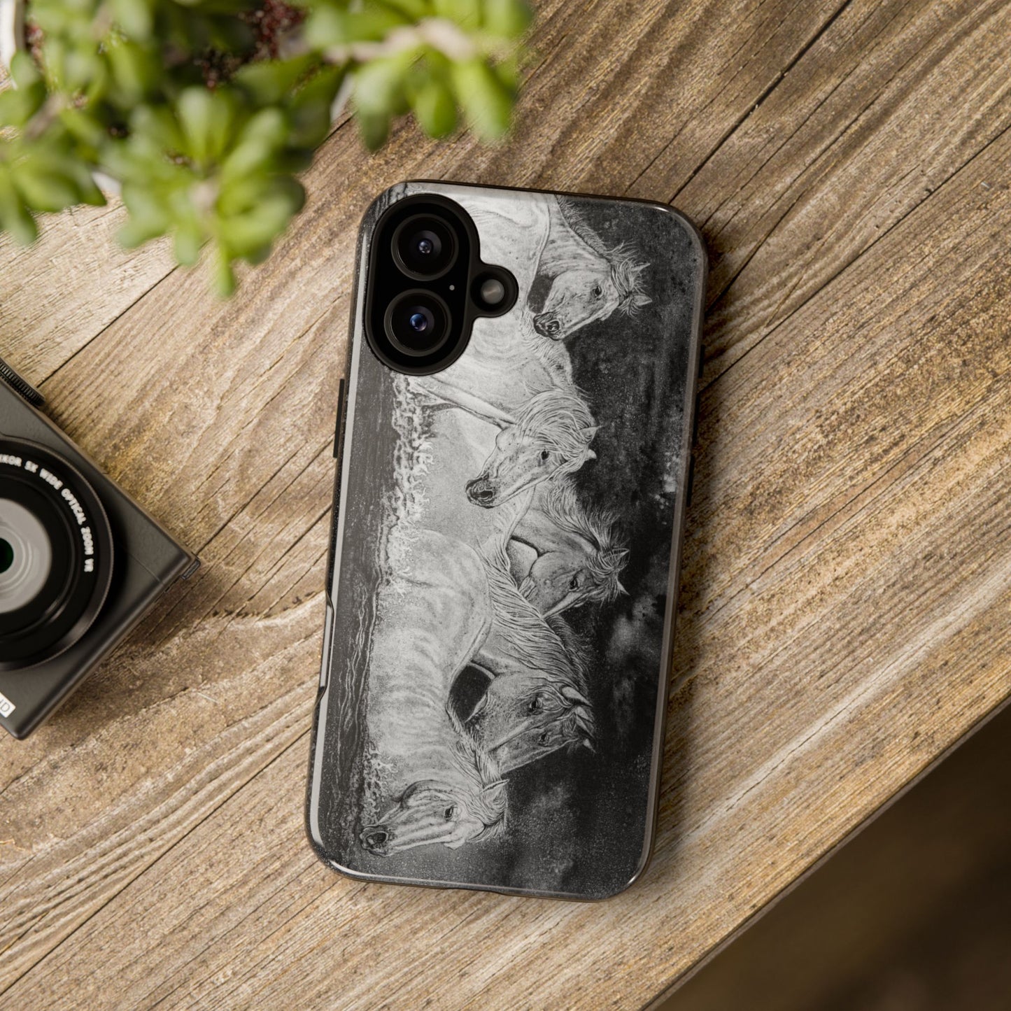 Night Swim, Horse-Themed Phone Case, Stylish Tough Cases