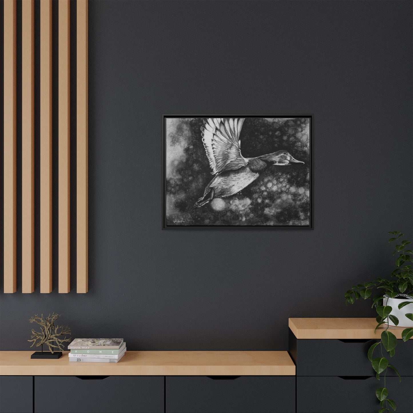 Flare, Framed Duck Canvas Art