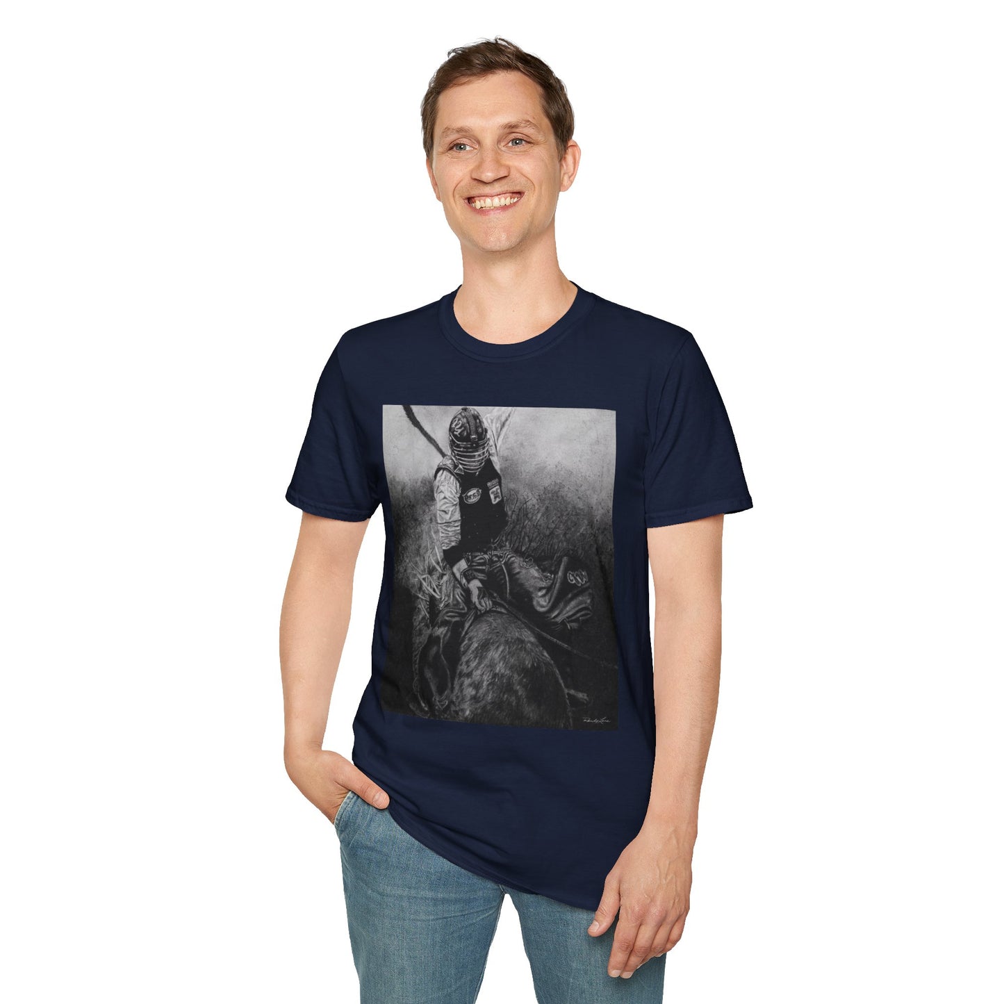 Gettin Frosty. Bull Rider Graphic Tee, Soft Style Casual Shirt