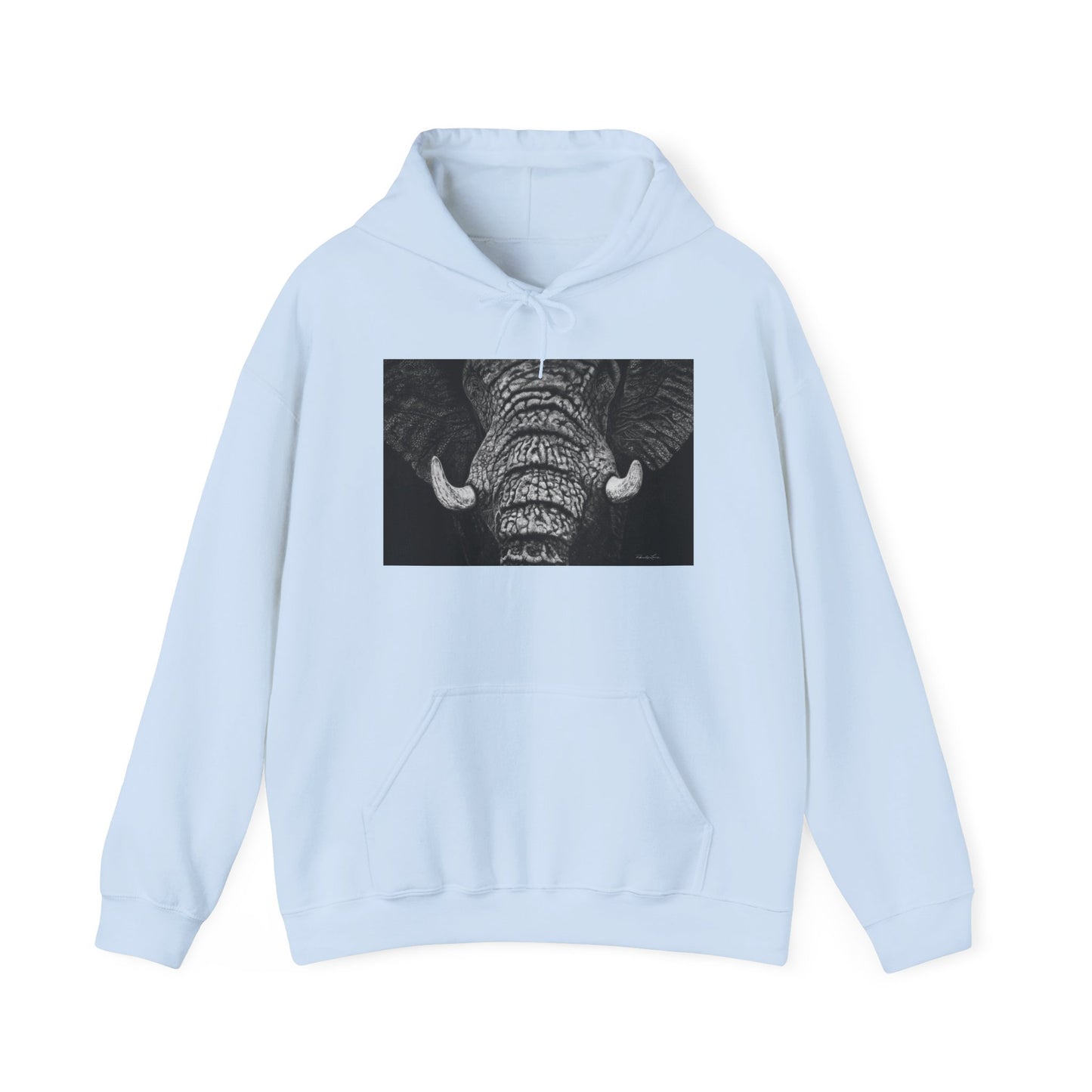 Ebony and Ivory, Elephant Hoodie, Cozy Unisex Sweatshirt