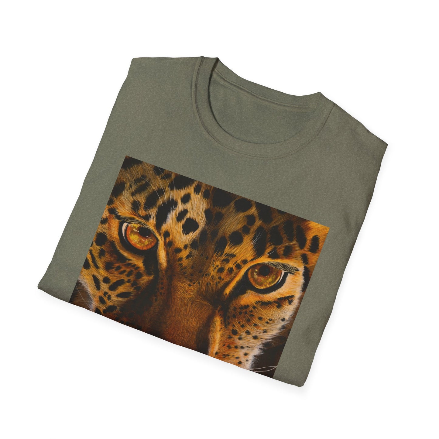 Windows to the Soul, Leopard Print Unisex Softstyle T-Shirt