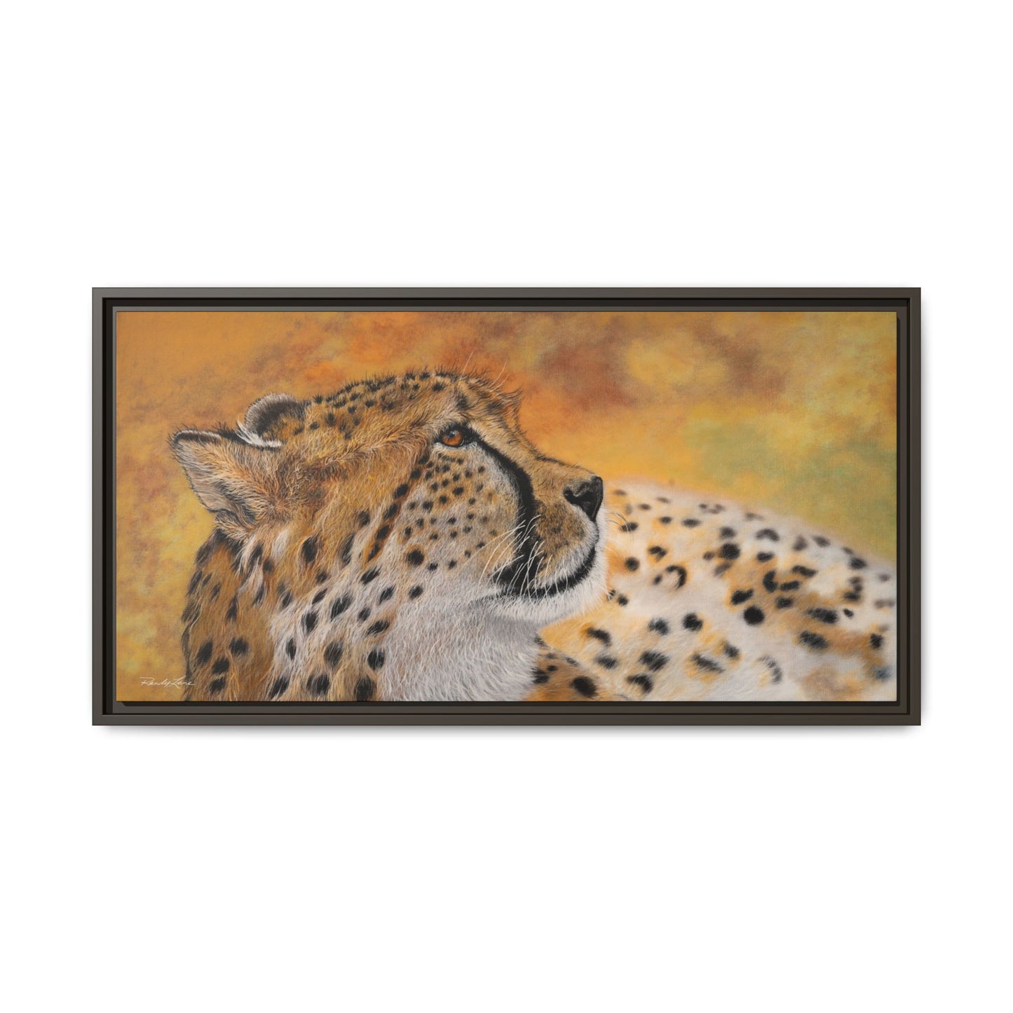 Cheetah Chill, Framed Cheetah Canvas Art