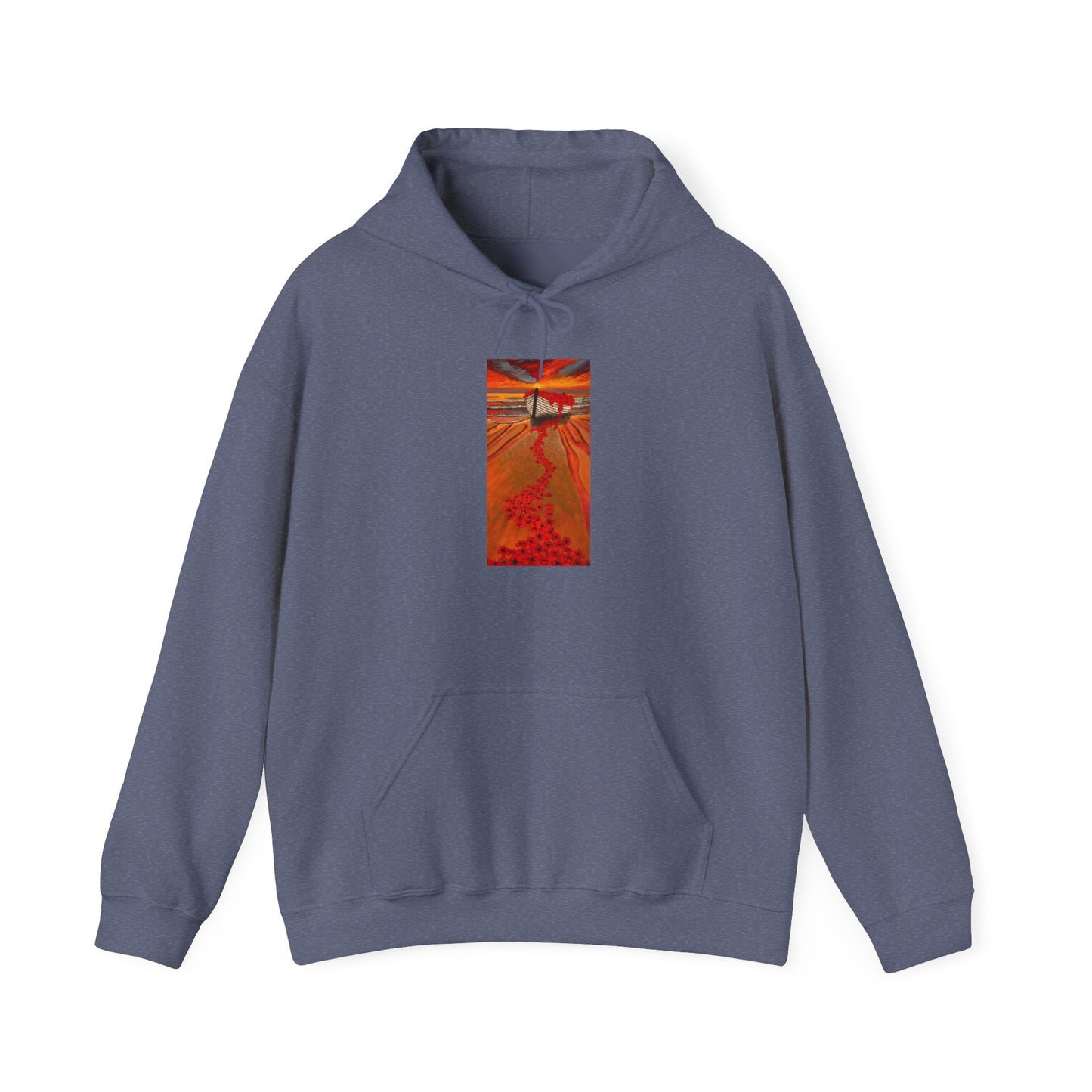 Grace Garden, Vibrant Sunset Graphic Hoodie, Unisex Hooded Sweatshirt