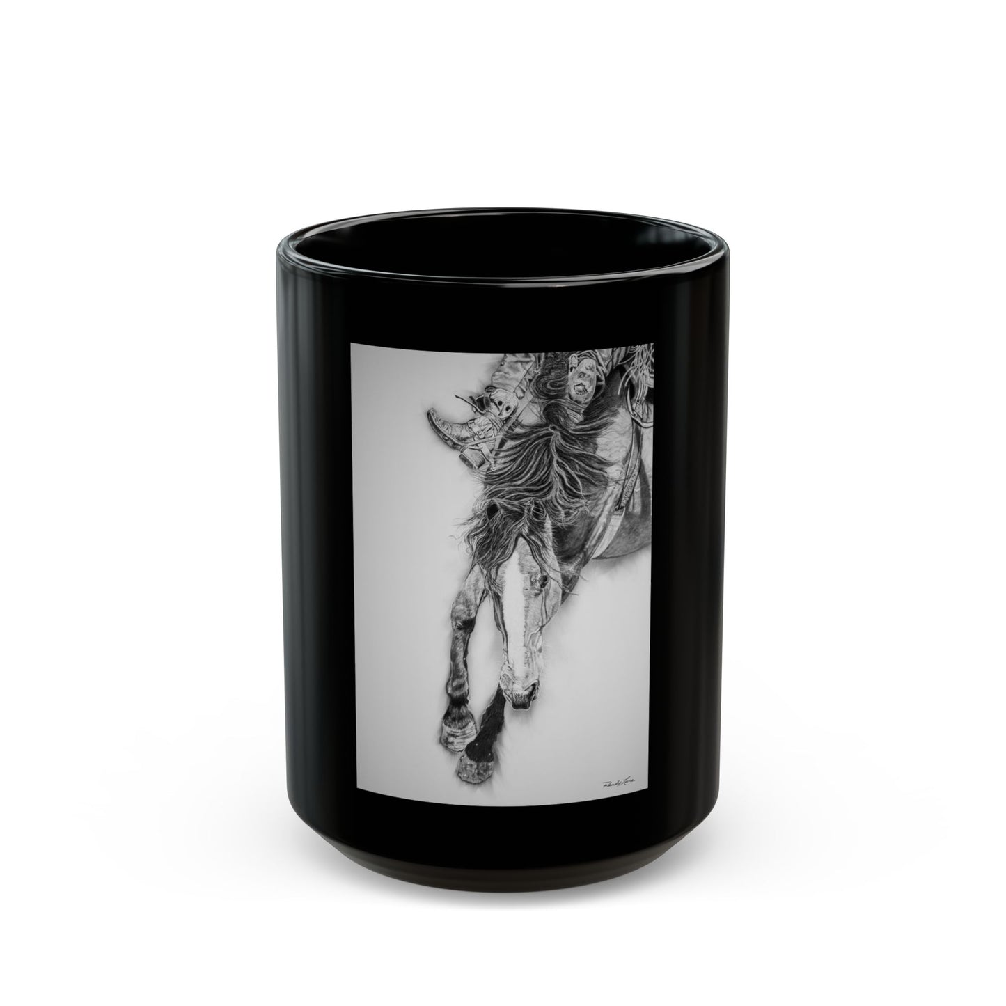 Crazy 8. Rodeo Art Black Mug