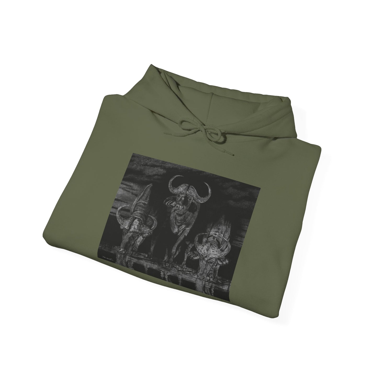 The Waterhole, Cape Buffalo Hooded Sweatshirt