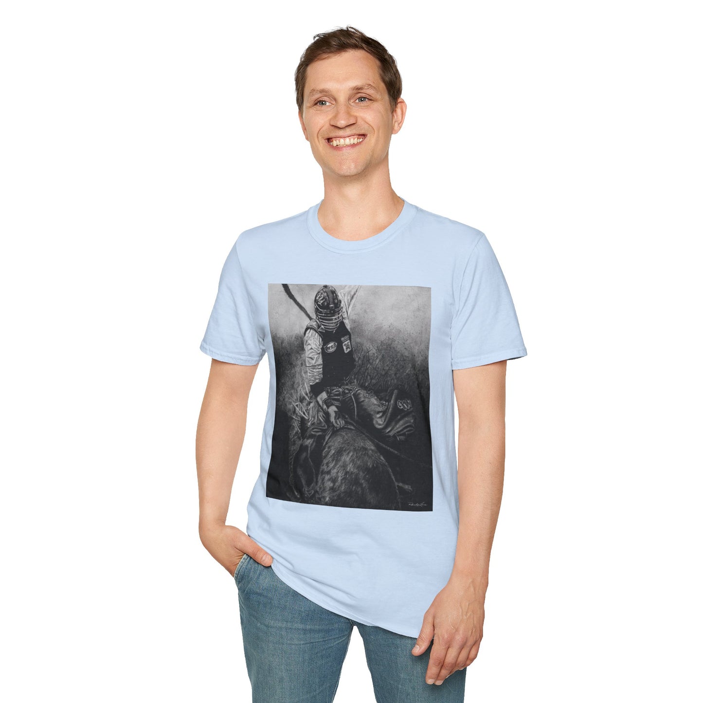 Gettin Frosty. Bull Rider Graphic Tee, Soft Style Casual Shirt