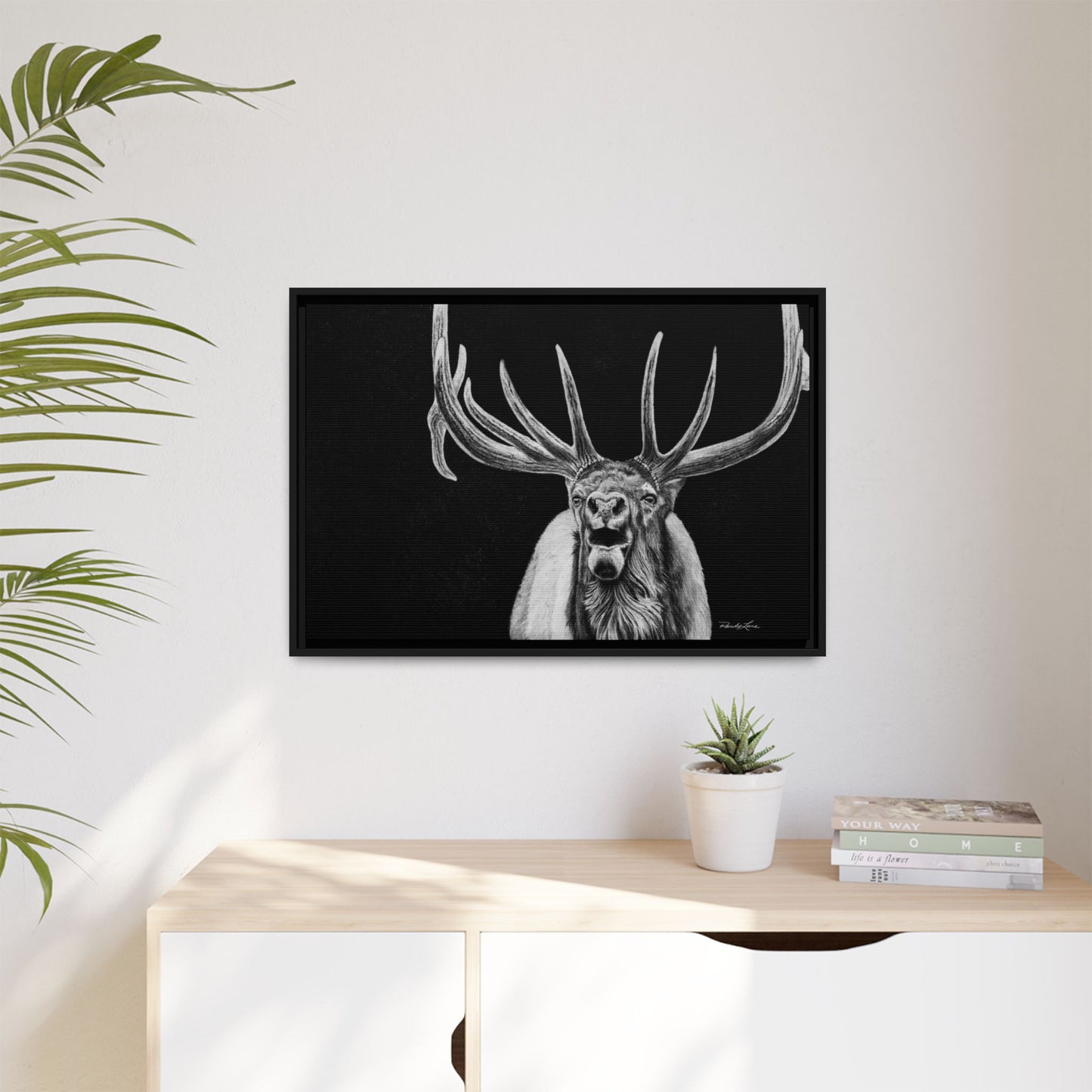 Heavy is the Crown, Elk Matte Canvas Print, Framed (Multi-color)