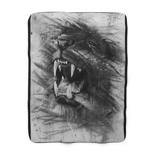 Let the Lion Roar, Lion Sherpa Fleece Blanket