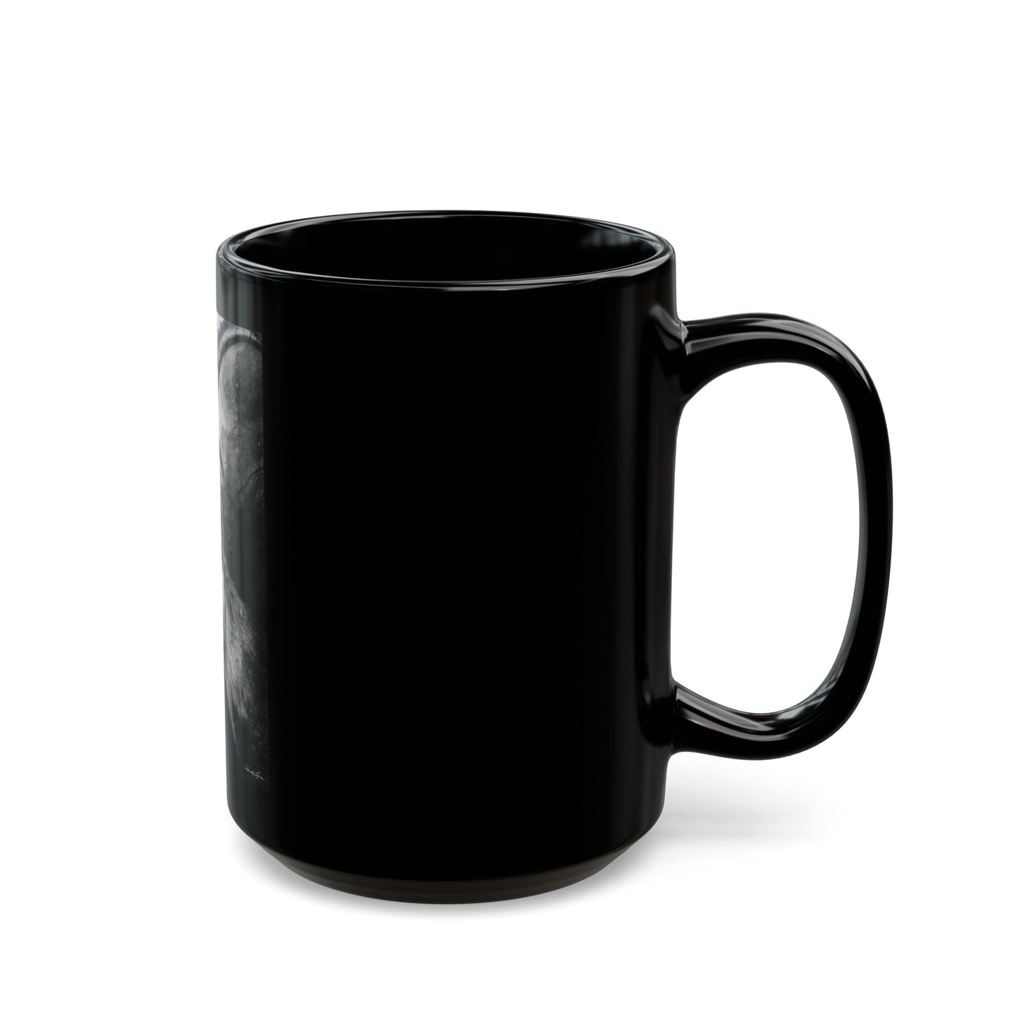 Apex, Handcrafted Black Mug with Alpine Mountain Goat Design