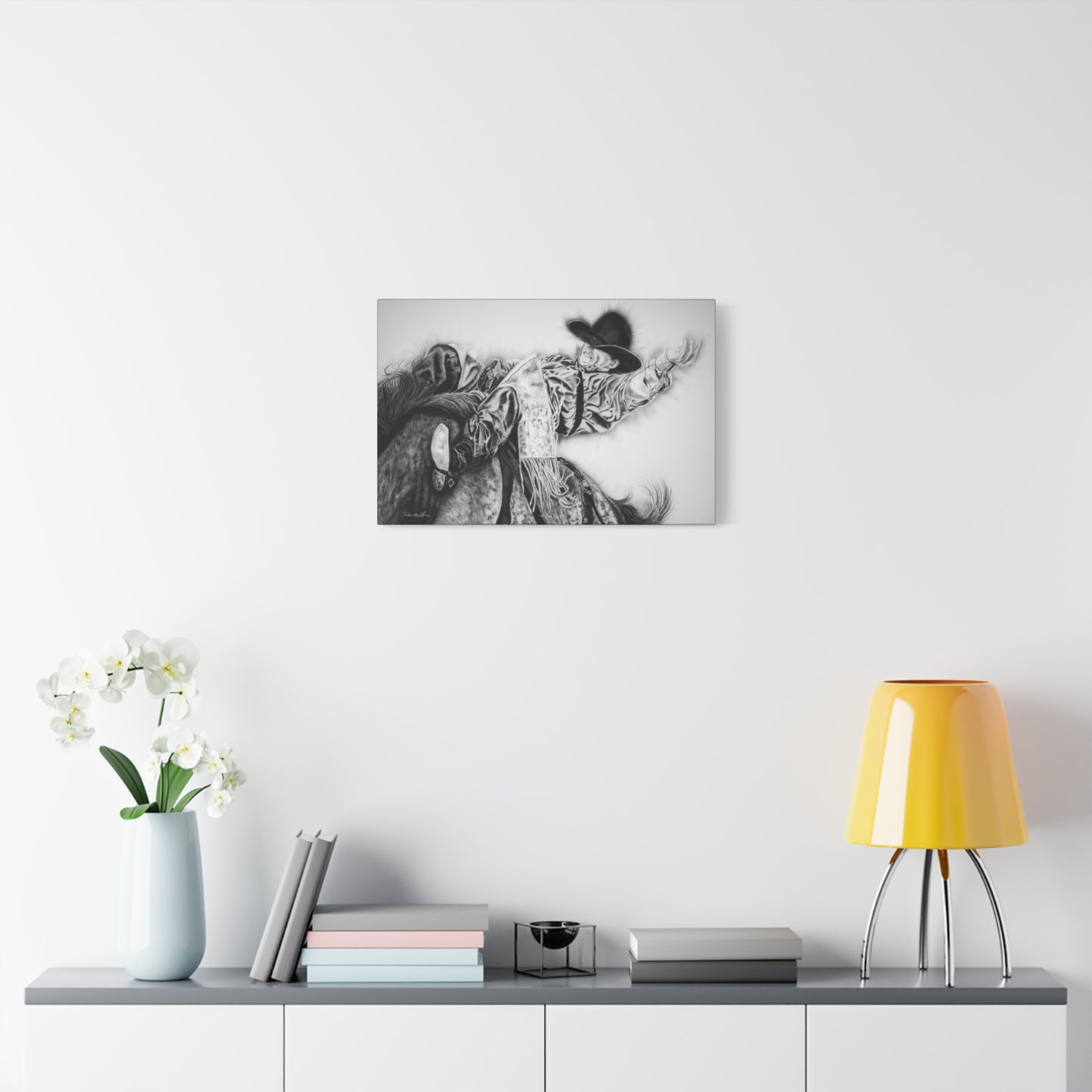 Go Time. Stretched Matte Canvas Rodeo Art