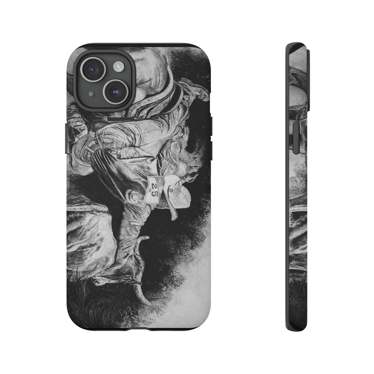 Contact. Cowboy Bulldogger Rodeo Art Phone Case - Tough Cases