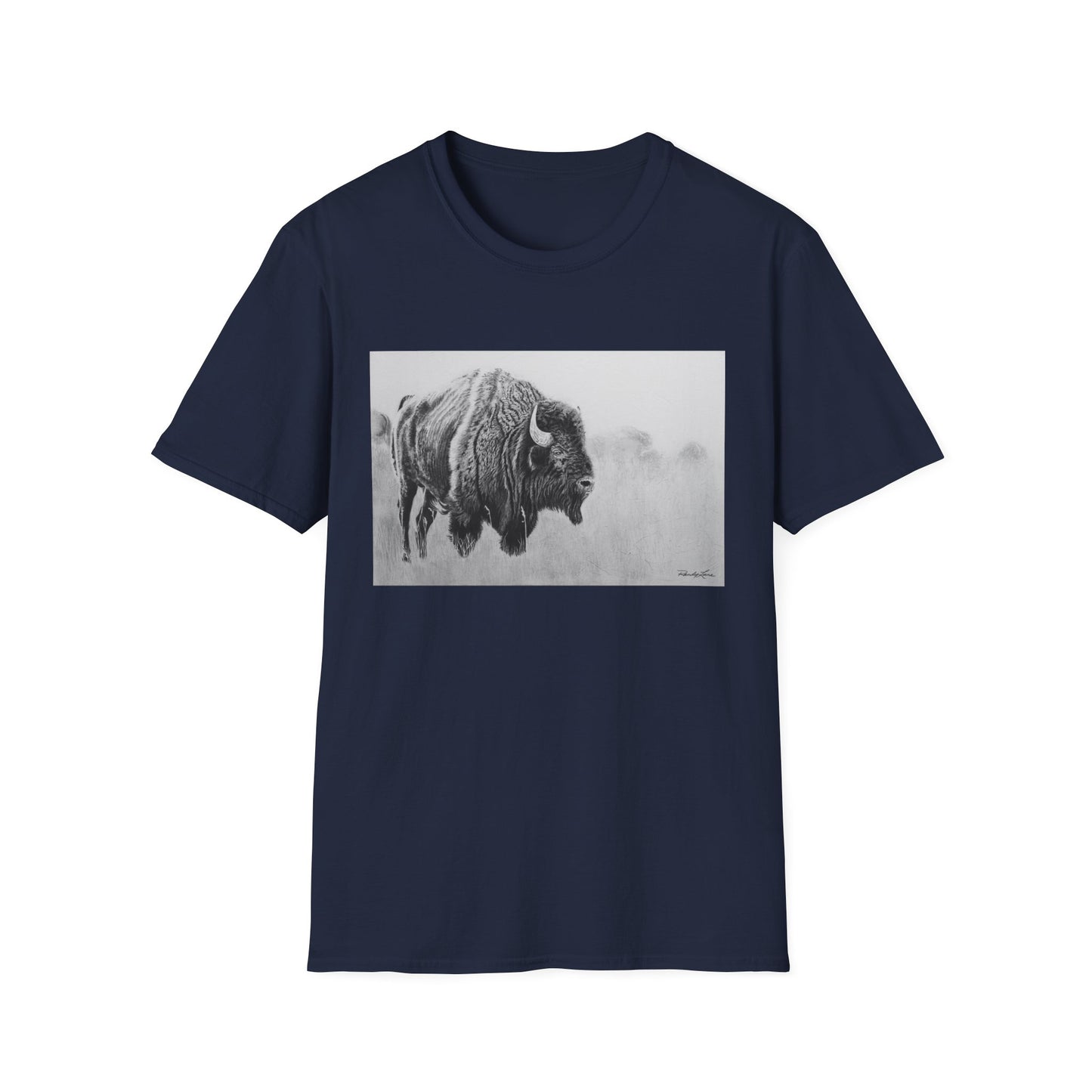Prairie Bison, Bison Painting T-Shirt — Buffalo Wildlife Tee