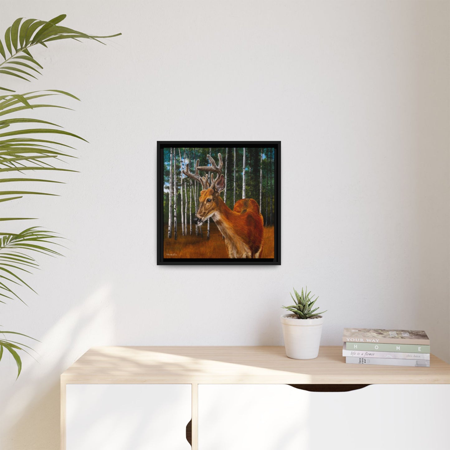 Velvet Crush, Framed Deer Canvas Art