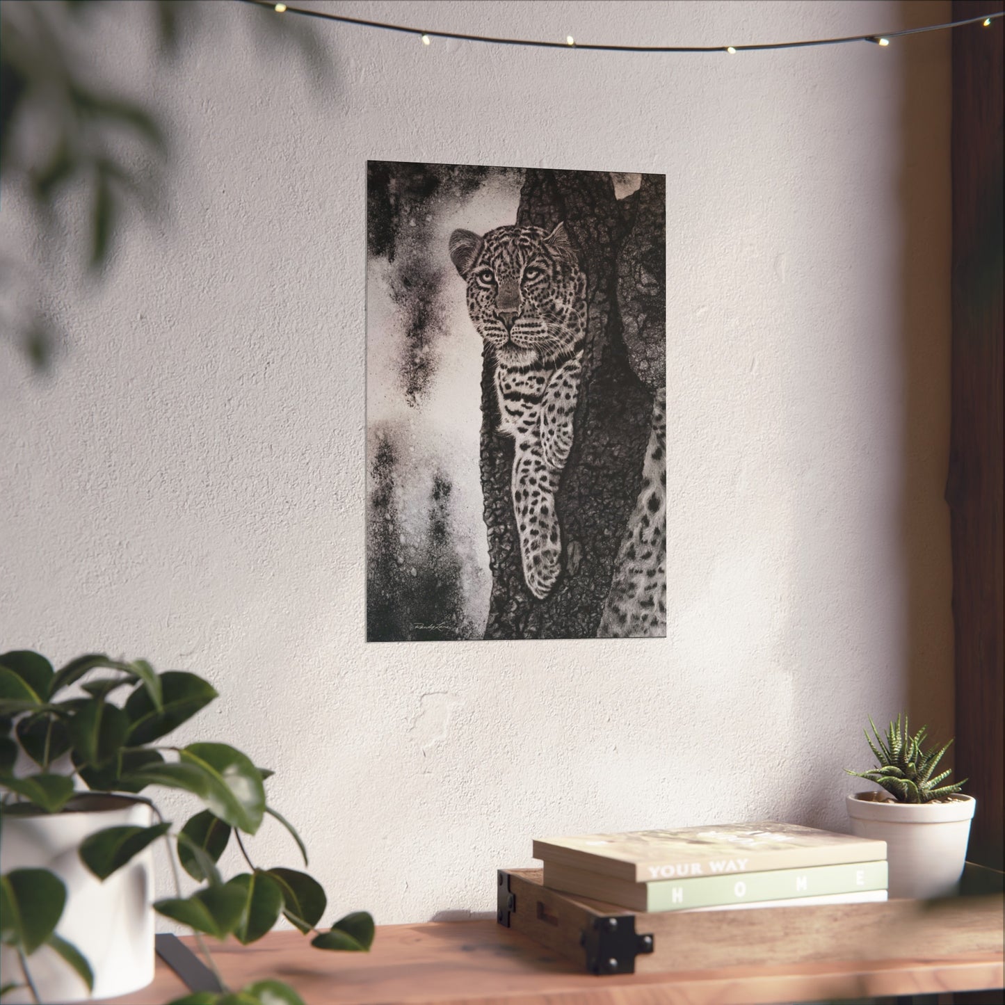 Tree Hugger, Leopard Fine Art Print